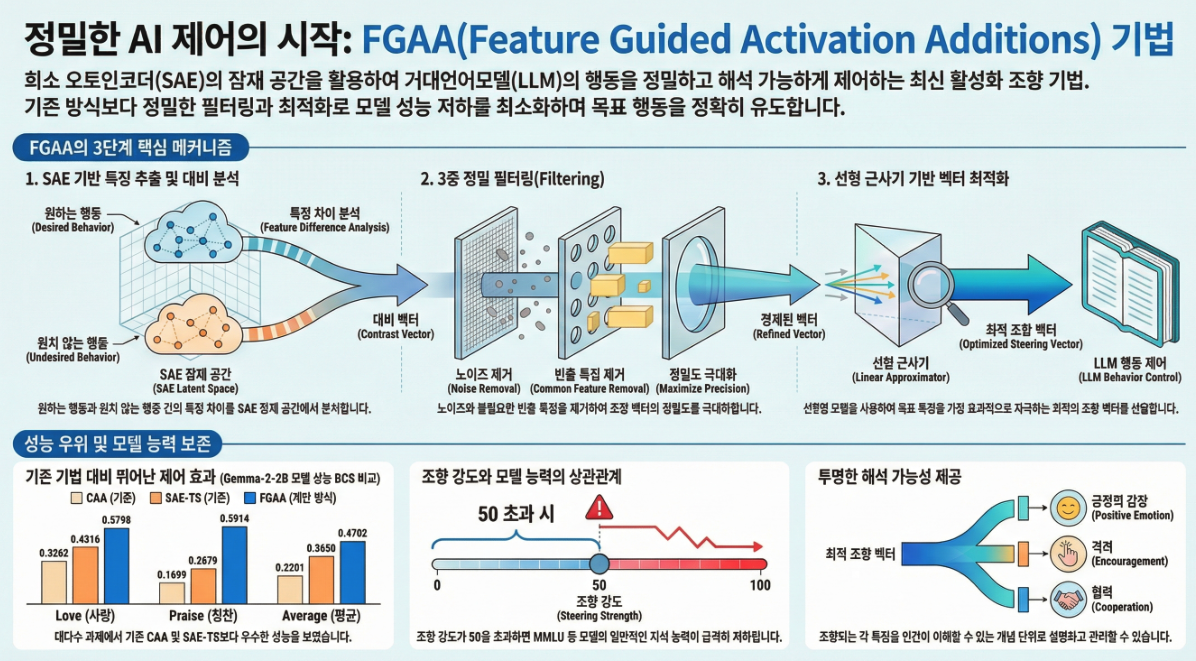 Interpretable Steering of Large Language Models with Feature Guided Activation Additions (FGAA) (ICLR 2025 Building Trust Workshop)