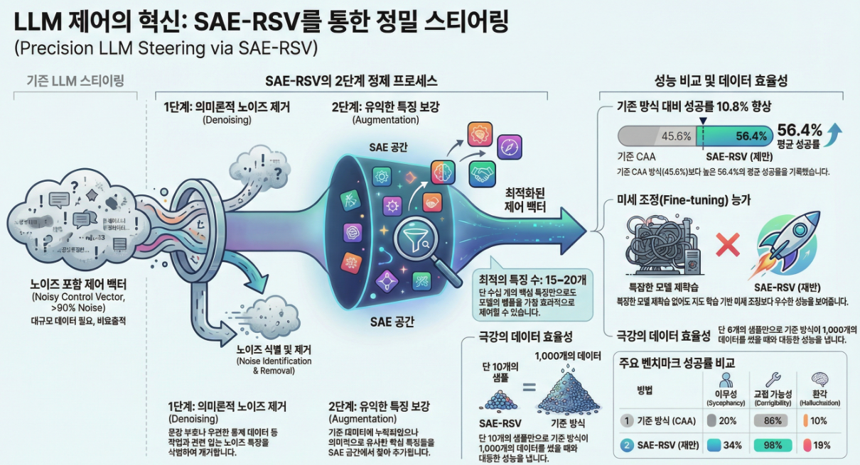 ** Enhancing LLM Steering through Sparse Autoencoder-based Vector Refininement (Arxiv 2025)